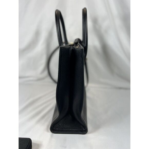 Michael Kors Black Leather Tote with Pouch - Picture 5 of 16